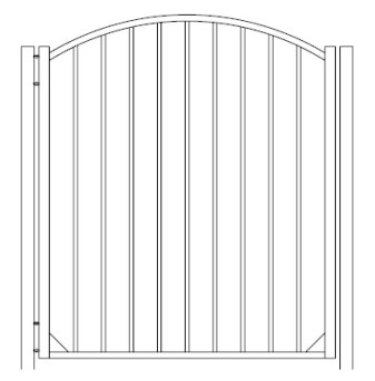 72 Inch Derby Industrial Arched Gate