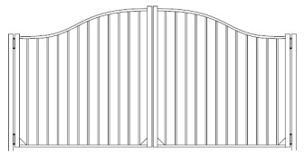 72 Inch Derby Industrial Woodbridge Arched Double Gate