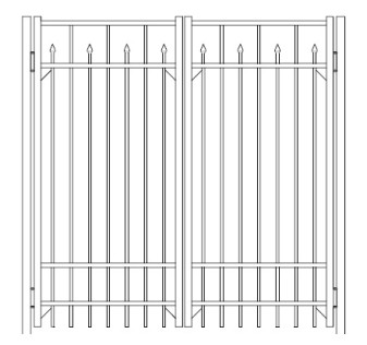 96 Inch Essex Industrial Double Gate