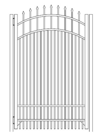 96 Inch Falcon Industrial Arched Gate