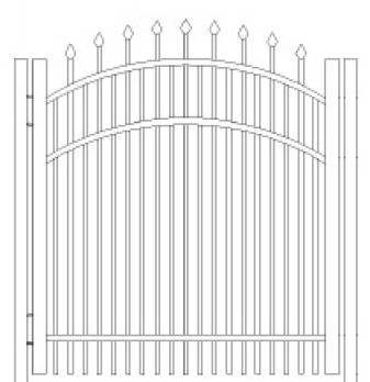 72 Inch Falcon Industrial Arched Gate