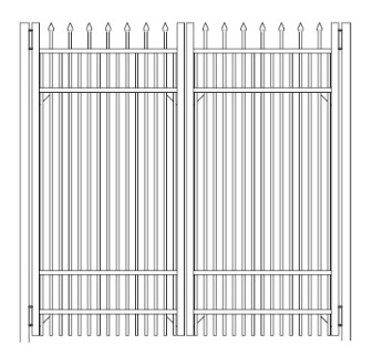 96 Inch Falcon Industrial Double Gate
