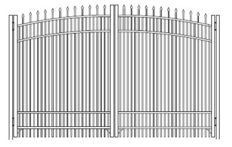 96 Inch Falcon Industrial Greenwich Arched Double Gate