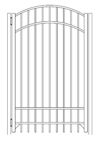96 Inch Saybrook Industrial Arched Gate