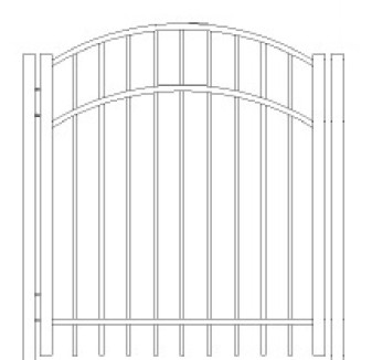48 Inch Saybrook Industrial Arched Gate