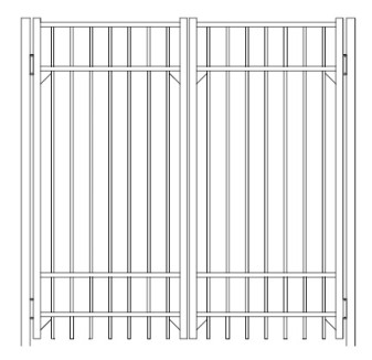 96 Inch Saybrook Industrial Double Gate