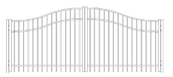 36 Inch Saybrook Industrial Woodbridge Arched Double Gate