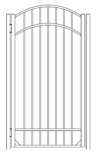 96 Inch Storrs Industrial Arched Gate
