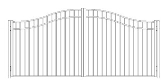 36 Inch Storrs Industrial Woodbridge Arched Double Gate