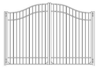 96 Inch Storrs Industrial Woodbridge Arched Double Gate