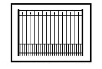 Windham Commercial Puppy Picket Aluminum Fence
