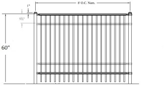 60-Inch Majestic Industrial Steel Fence