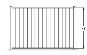 48 Inch Solon Residential Aluminum Fence