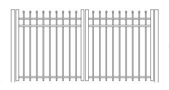 42 Inch Aurora Residential Double Gate