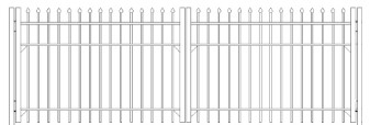 48 Inch Bennington Residential Double Gate-Quick