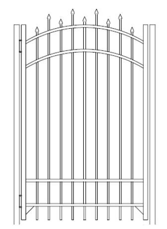 96 Inch Berkshire Industrial Arched Gate