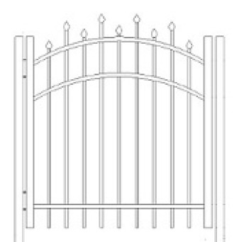 60 Inch Berkshire Commercial Arched Gate