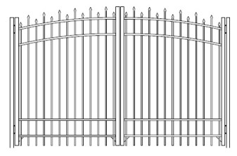 96 Inch Berkshire Industrial Greenwich Arched Double Gate
