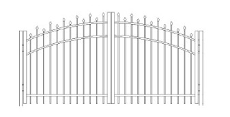 36 Inch Berkshire Industrial Greenwich Arched Double Gate