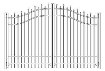 96 Inch Berkshire Industrial Woodbridge Arched Double Gate