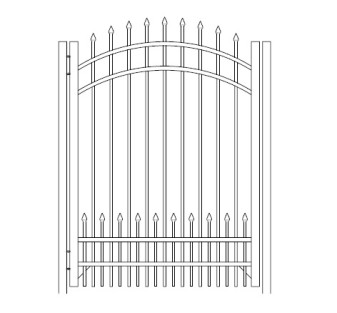54 inch Doggie Panel Residential Arch Gate