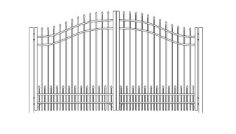 60 Inch Doggie Panel Woodbridge Arched Double Gate