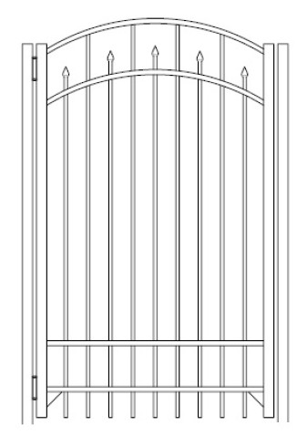 72 Inch Essex Residential Arched Gate