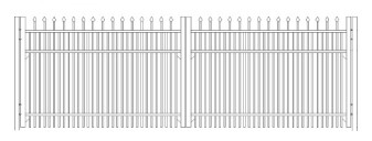 36 Inch Falcon Residential Double Gate