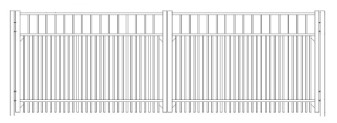 60 Inch Horizon Commercial Double Gate