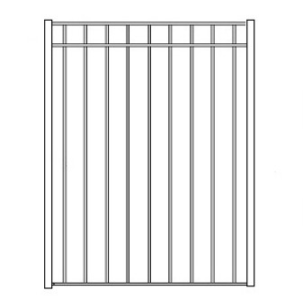 54 Inch High RPPF20 Commercial Wrought Iron Gate