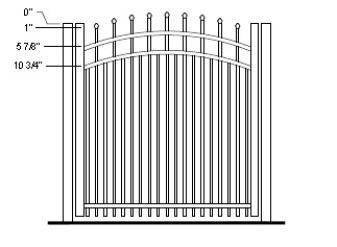 36 Inch Ravenna Residential Arched Gate