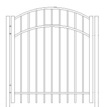 42 Inch Saybrook Residential Arched Gate