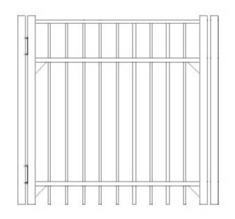 72 Inch Saybrook Commercial Standard Gate