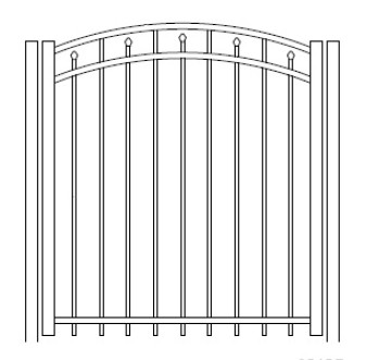 36 Inch Windham Residential Arched Gate
