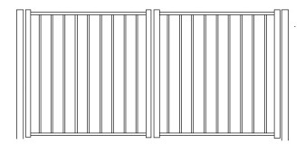 48 Inch High Solon Concealed Fastener Double Gate-Pool