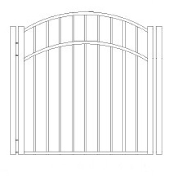54 inch Storrs Residential Arch Gate-Quick