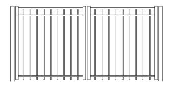 48 Inch High Auburn Residential Double Gate (Quick Ship)