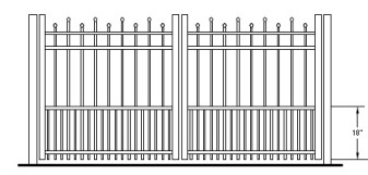 54 Inch Hiram Residential Puppy-Picket Double Gate
