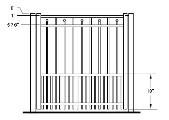 36 Inch Windham Commercial Puppy-Picket Standard Gate