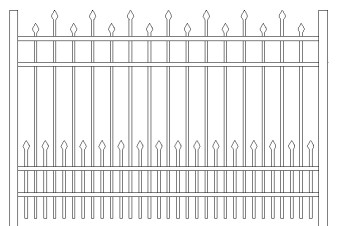 Berkshire Doggie Panel Aluminum Fence