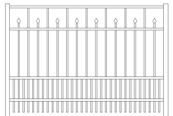 Essex Doggie Panel Aluminum Fence