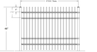 48-Inch Genesis Industrial Steel Fence