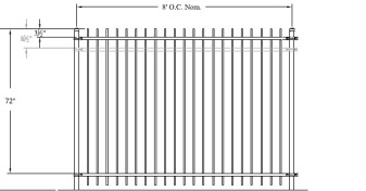 72-Inch Genesis Residential Steel Fence