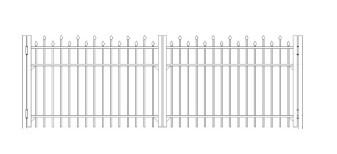 48 Inch Berkshire Residential Double Gate