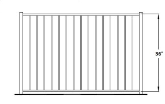 36 Inch Solon Concealed Fastener Aluminum Fence