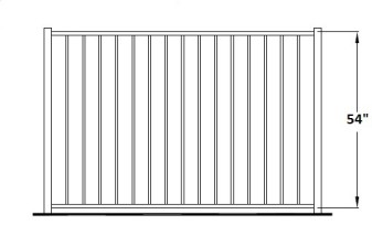 54 Inch Solon Concealed Fastener Aluminum Fence