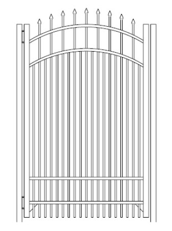 96 Inch Falcon Commercial Arched Gate