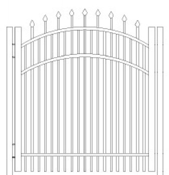 54 Inch Falcon Commercial Arched Gate
