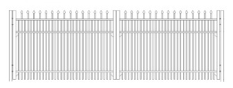 36 Inch Falcon Residential Double Gate