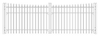 84 Inch Newport Industrial Double Gate